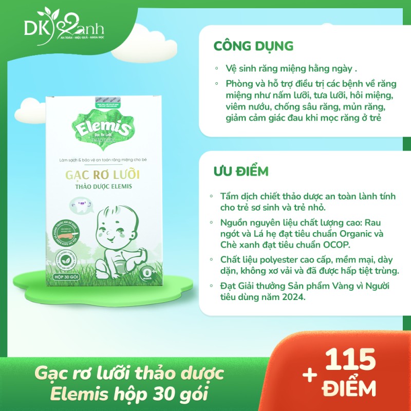 Gạc rơ lưỡi 30c